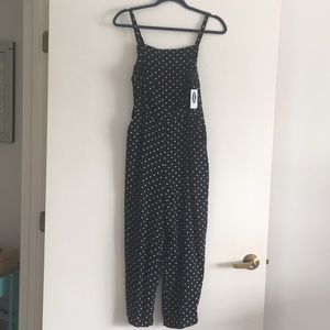 Old Navy Black and white polka dot jumpsuit
